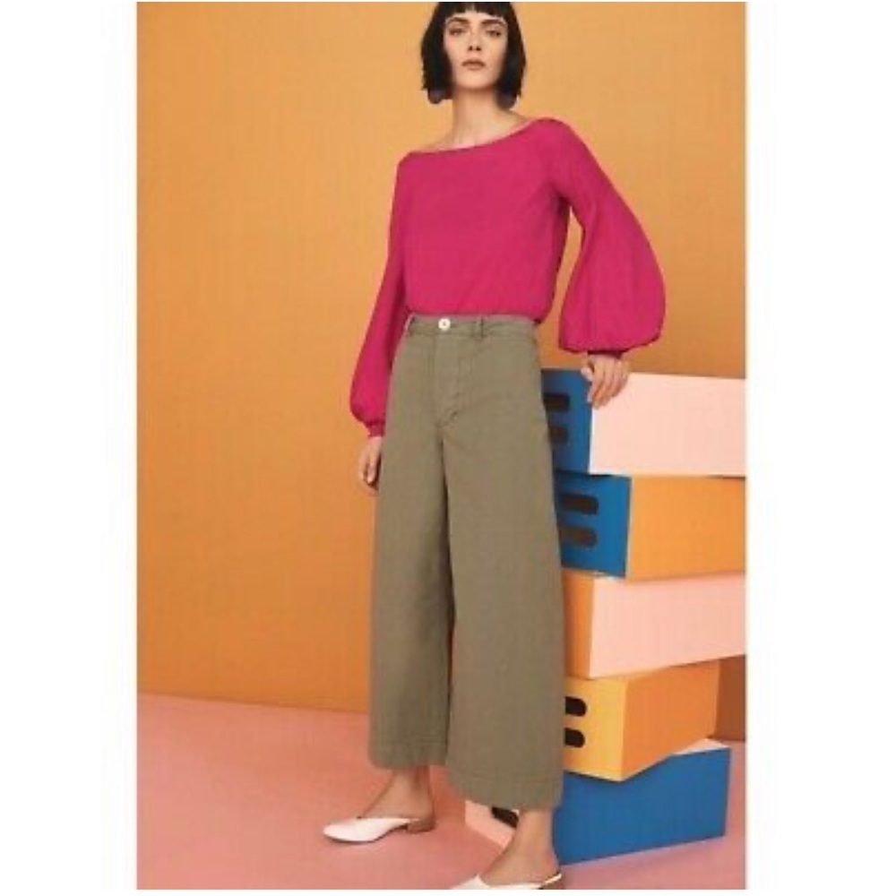 Anthropologie Wide Leg Chino